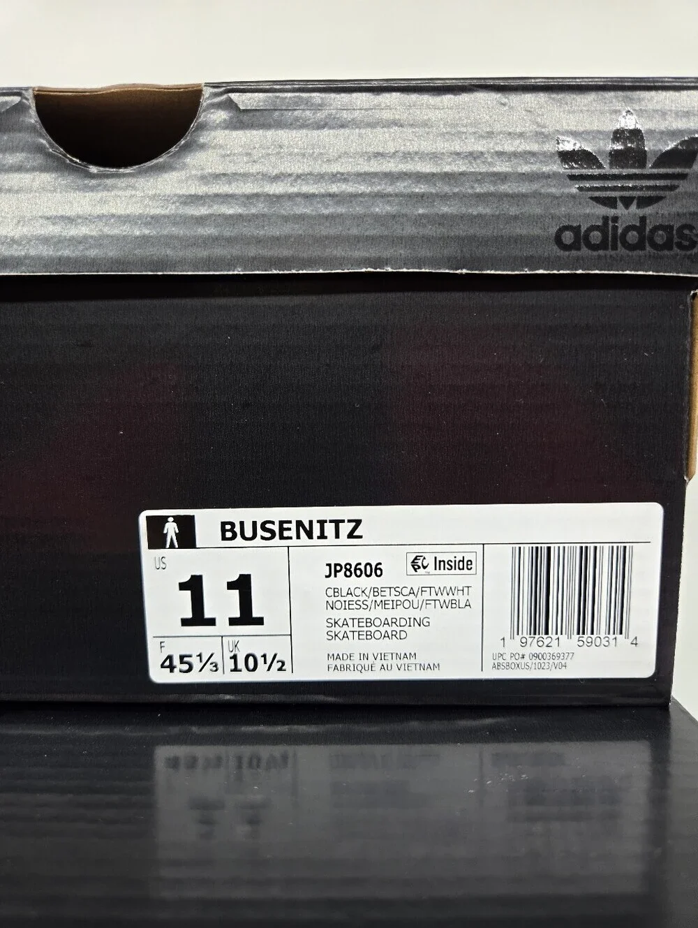 Adidas Men's Busenitz Pro JP8606 Black Scarlet Skateboarding Shoes Size 11